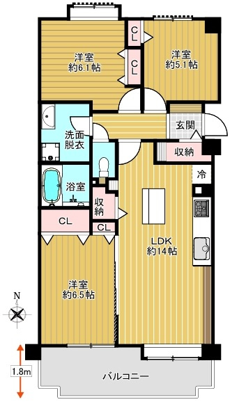 ロイヤルコンフォート日進の間取り