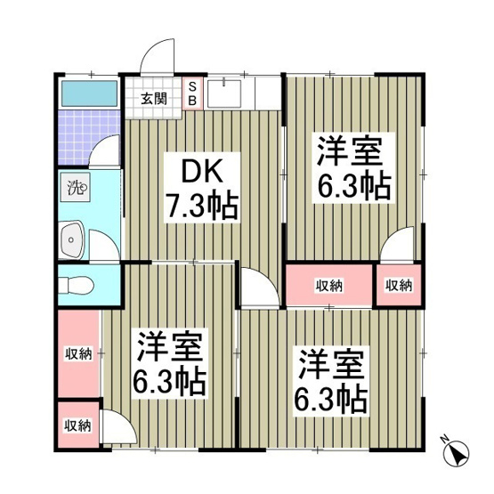 【間取り】 | ヤマサンコーポA
