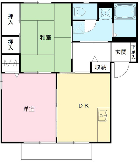 【間取り】 | メルベーユ小倉C