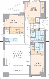 サンクタス亀戸ウエストステージの間取り