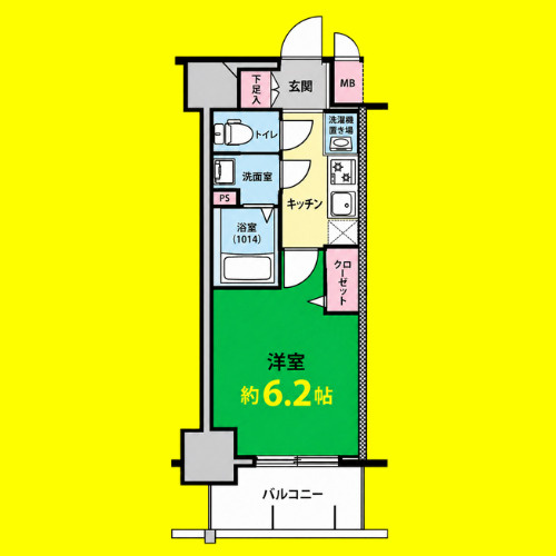 ディアレイシャス名駅WEST　名古屋市賃貸　仲介手数料無料の間取り