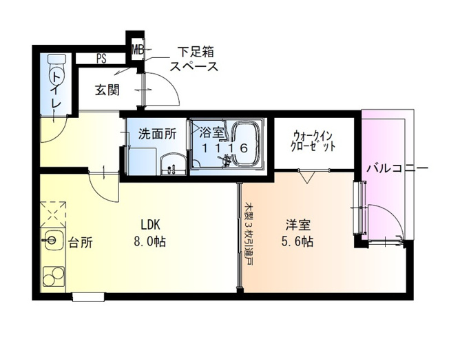 【間取り】 | フジパレス長原駅西Ⅰ番館