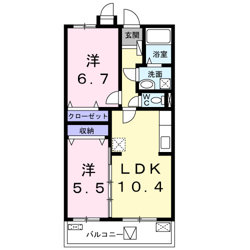 フレール与野本町六番館の間取り