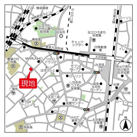 【地図】 | バウスフラッツ品川大井町