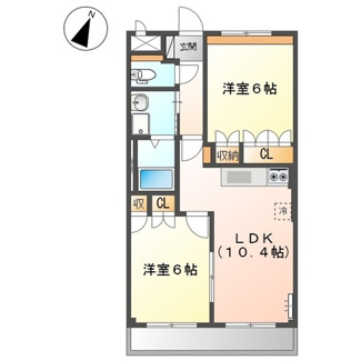 【間取り】 | サンパレス | 2LDK
