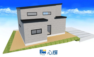 【外観パース】 | 心輝ホーム・宇部市中村3丁目（1期・2号棟）新築建売／4LDK・2階建 | 完成予想図です。