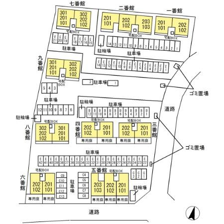 大黒屋　九番館の区画図