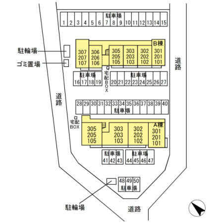 アルバ　Bの区画図