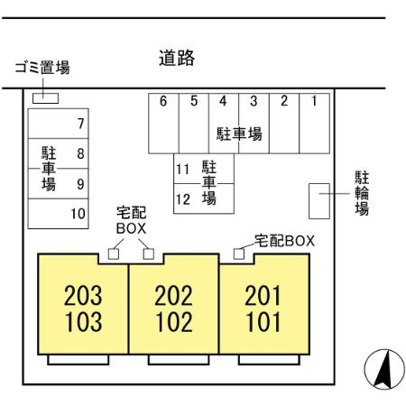 アジュール大成町の区画図