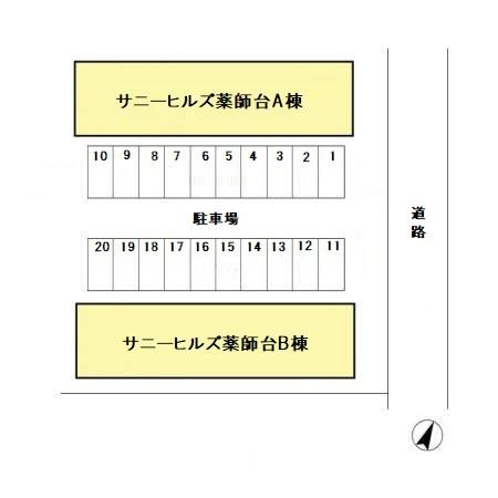 サニーヒルズ薬師台　Aの区画図