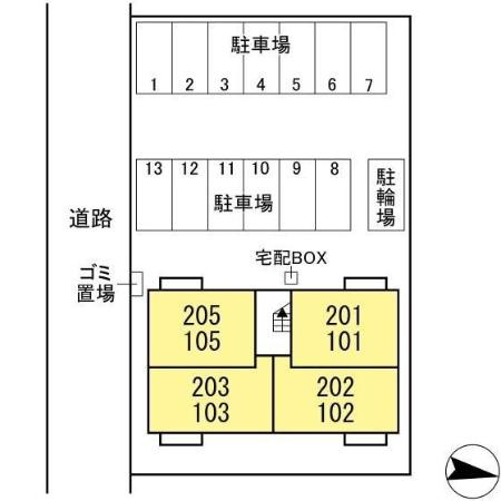 D-room深谷津の区画図