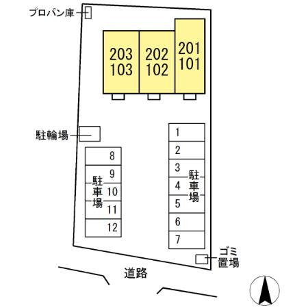 カーサ　コンチェルトの区画図