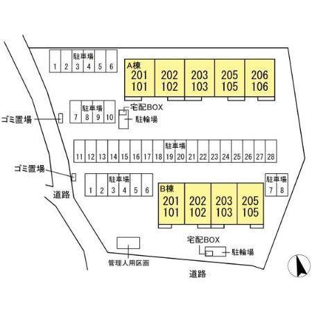 カーサＲ・Ｔ　Ｂの区画図