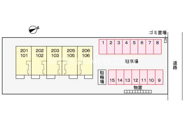 グレース　レミカの区画図|敷地内の配置図です！！