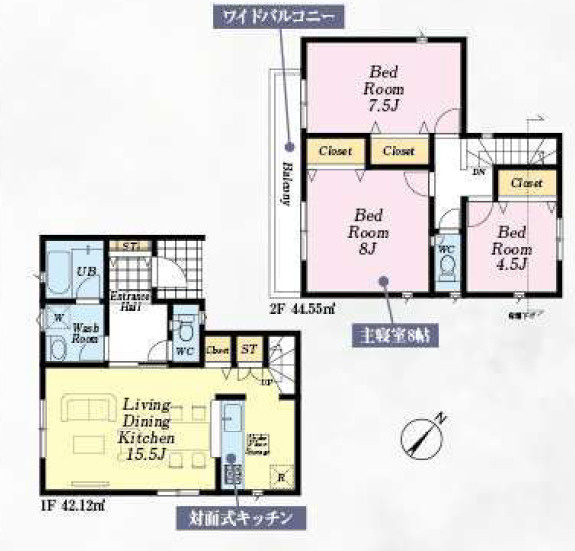 《仲介手数料半額》朝霞市宮戸　第４全１６区棟　7号棟の間取り