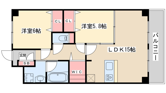 【間取り】 | アンフィニ12江坂ガーデン