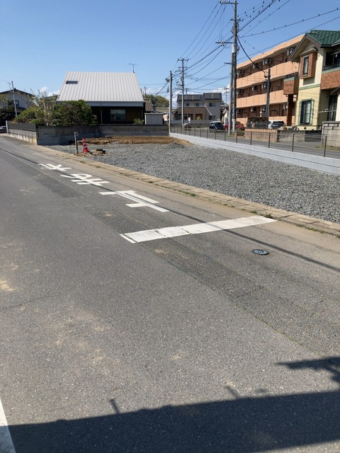リーブルガーデン  ひたちなか栄町　1期　限定1棟！の前面道路含む現地写真|南側6.7メートル道路。日当たり良好です！