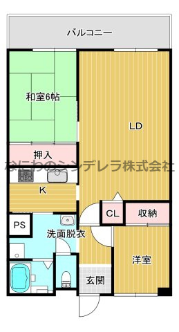【間取り】 | 岸里コーポ