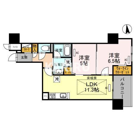 IBC　Residence　Westの間取り