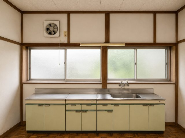 稲敷市結佐　中古戸建のキッチン|※画像の一部はAIを用いて加工・編集しています。実際の状況と異なる場合がありますので、ご了承下さい。