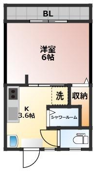 松尾コーポ第二の間取り