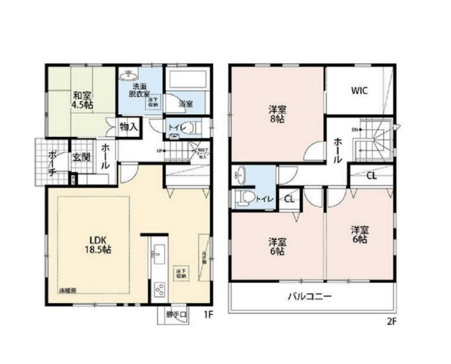 【間取り】 | 北本市二ツ家2丁目　中古戸建