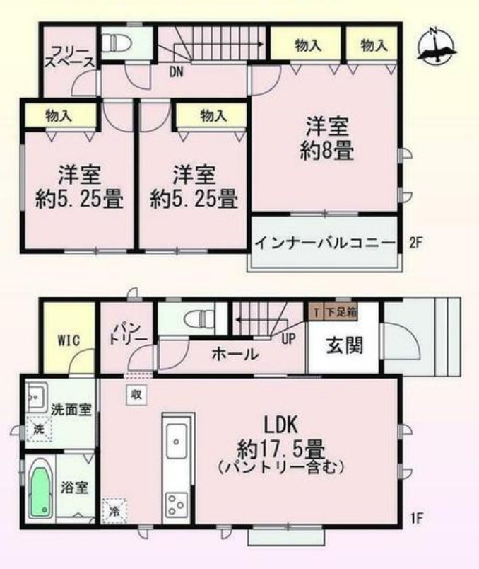 前橋市南町の間取り|A号棟
