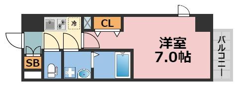 グランルージュ中之島南の間取り