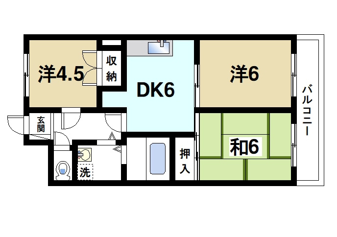 ふぁみ～ゆ筒井の間取り|間取りです
