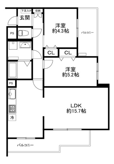 【間取り】 | 野中北パークマンション | 東南角部屋・陽当り＆通風良好・２面バルコニー・Ｒ８年９月上旬室内改装完了予定