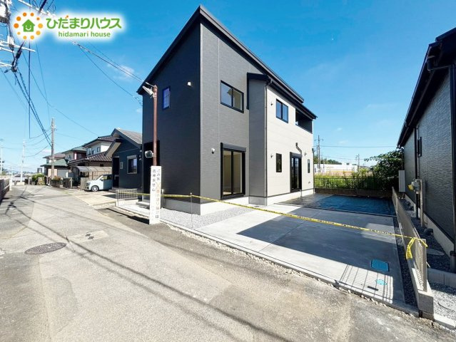 野田市中野台02期　新築戸建　1号棟の前面道路含む現地写真|接道：北西側4ｍ市道