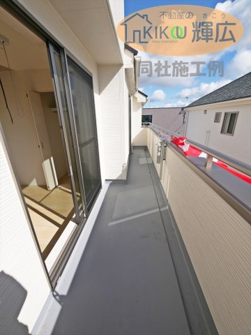 加古川市野口町坂元（全3棟）2号棟のバルコニー|同社施工例です。