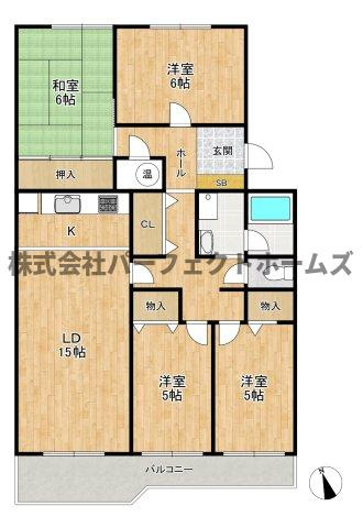 山田池パークハイツ1の間取り