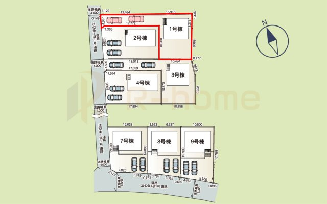 土浦市木田余西台第2　新築戸建て　1号棟の区画図|大きなお買い物だからこそ、メリット・デメリットを伝えさせて頂きます。
R-homeにお任せください♪