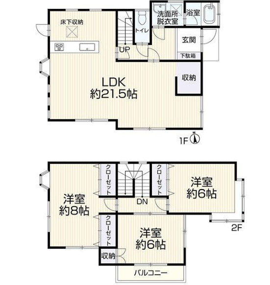 中古／ふじみ野市谷田2丁目の間取り|2階建て3LDK