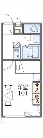 【間取り】 | レオパレスＹＡＭＡＤＡｔｈｒｅｅ | 代表的な間取のため実際の間取とは異なる場合があります