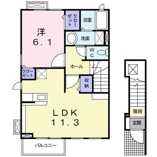 【間取り】 | アヴァン新守谷Ⅱ | 間取図