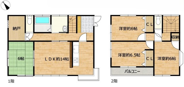 中古戸建　富士宮市小泉　の間取り