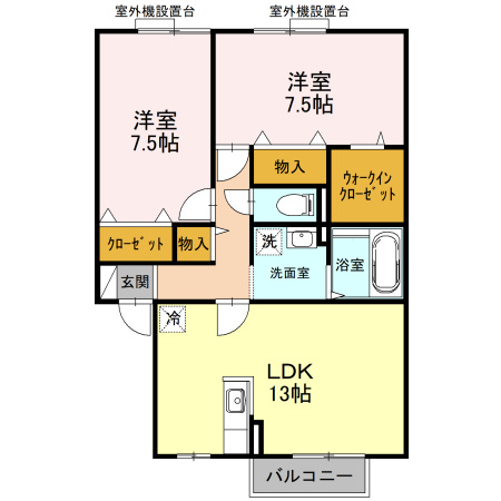 【間取り】 | ヴィラージュD棟