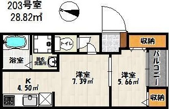 バーンメアオ　ラチャの間取り