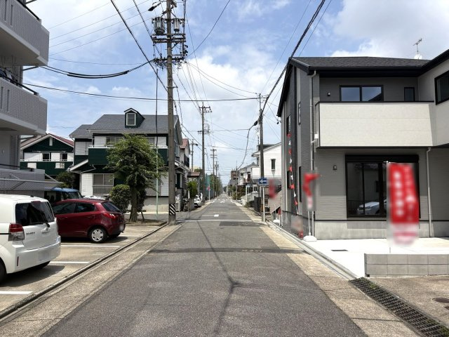 南区赤坪町新築戸建の前面道路含む現地写真