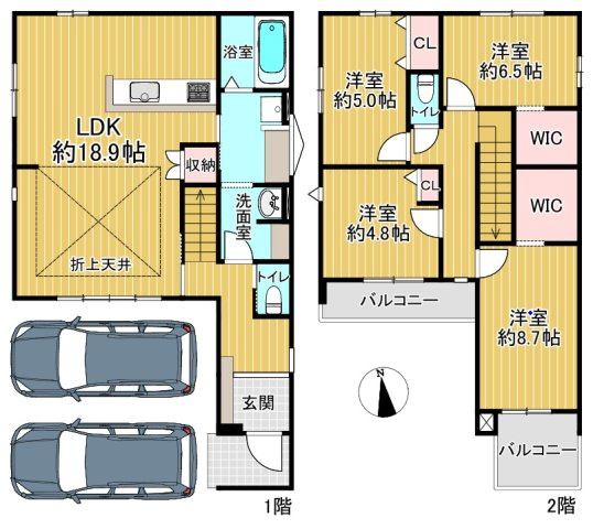 南区赤坪町新築戸建の間取り