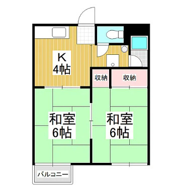 長野県松本市　一棟アパートの間取り