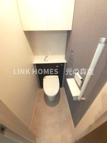 熊本市北区津浦町のアパートのトイレ|清潔感のあるトイレです