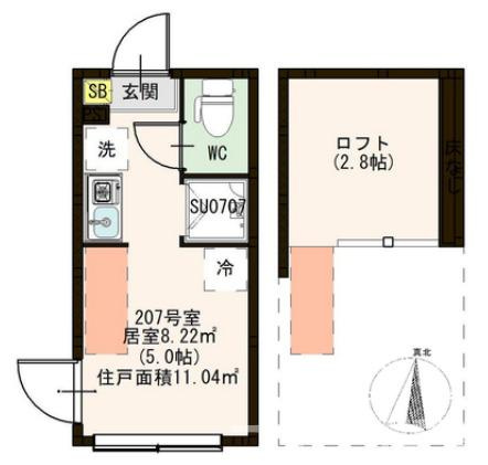 【間取り】 | 西荻北コーポK