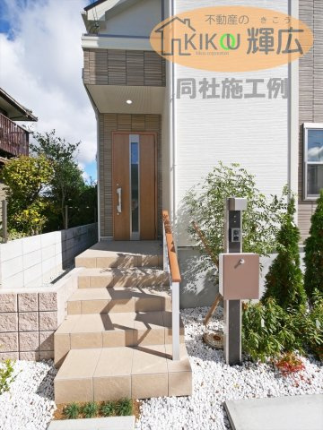 加古川市野口町坂元（全3棟）3号棟の庭|同社施工例です。
