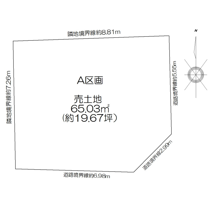 【トーヨーホーム売主/売土地】中区正木二丁目Ａ区画の土地図|区画図