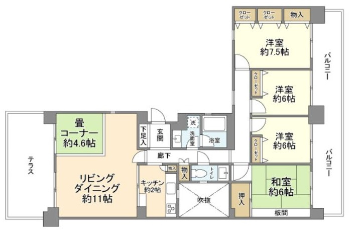 文京区後楽２丁目の賃貸マンションの間取り