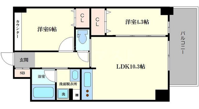 クリプトメリア日本橋の間取り