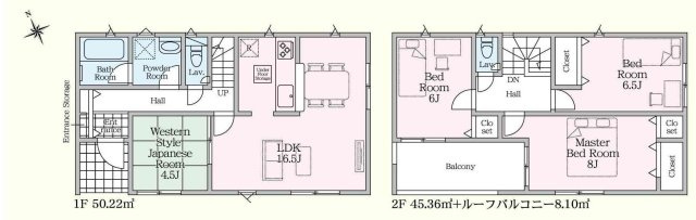 【Cradle garden】真岡市台町 第10 全1棟の間取り|〇1号棟〇
4LDK+カースペース2台